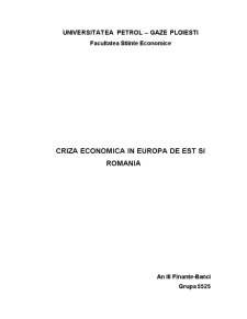 Criza economică în Europa de Est și România - Pagina 1