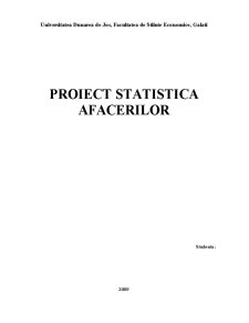 Proiect statistica afacerilor - Pagina 1