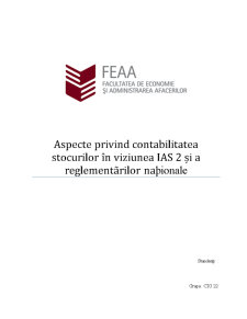 Aspecte privind Contabilitatea Stocurilor în Viziunea IAS 2 și a Reglementărilor Naționale - Pagina 1