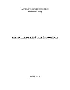 Serviciile de Sănătate în România - Pagina 1