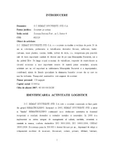 Analiza sistemului logistic la întreprinderea SC Remat București Sud SA - Pagina 2