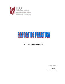 Raport de practică la SC Instal-Com SRL - Pagina 1