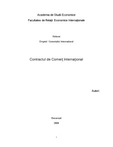 Contractul de Comerț Internațional - Pagina 1