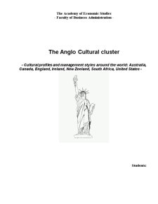 The Anglo Cultural Cluster - Cultural Profiles and Management Styles Around The World - Australia, Canada, England, Ireland, New Zeeland, South Africa, United States - Pagina 1