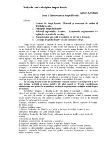 Notițe de curs la disciplina dreptul locativ în Republica Moldova - Pagina 1