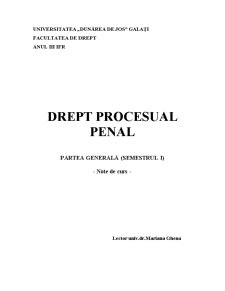Drept Procesual Penal - Pagina 1