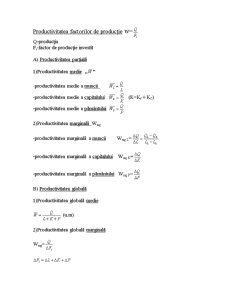 Formule - productivitatea factorilor de producție - Pagina 1