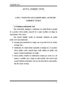 Actul Juridic Civil - Pagina 1