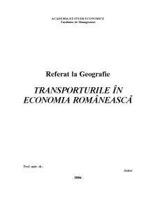 Transporturile în Economia Românească - Pagina 2