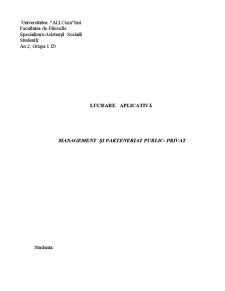 Management și Parteneriat Public-Privat - Pagina 1