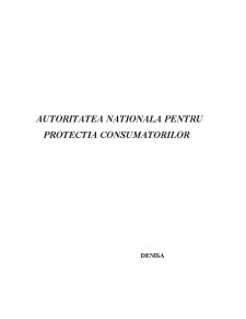 Autoritatea Națională pentru Protecția Consumatorilor - Pagina 1