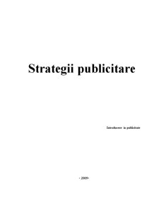 Strategii Publicitare - Introducere în Publicitate - Pagina 1