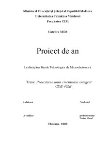 Proiectarea Circuitului Integrat CBD405E - Pagina 1