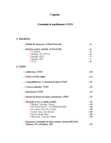 Formatul de partiționare NTFS - Pagina 2