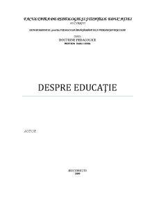 Despre Educație - Pagina 1