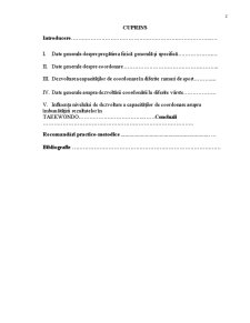Analiza Izvoarelor ȘTIINȚIFICO-METODICE a Capacității de Coordonare din Taekwondo WTF - Pagina 2