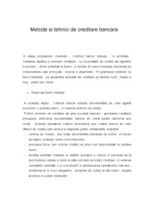 Metode și tehnici de creditare bancară a persoanelor fizice din România - Pagina 3