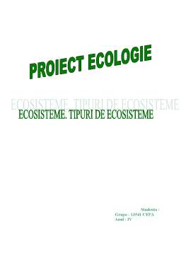 Referat - Ecosisteme