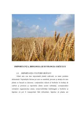 Proiect - Importanța, biologia și ecologia grâului