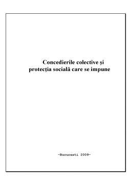 Proiect - Concedierile Colective și Protecția Socială care se Impune