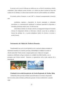 Proiect - Politica de mediu în România