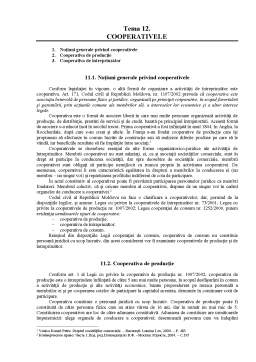 Seminar - Tema 12 - cooperativele