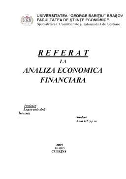 Referat - Analiza economică financiară SC Piramida SRL