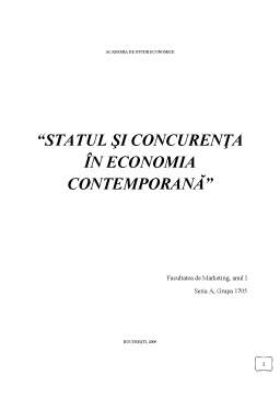 Proiect - Statul și Concurența în Economia Contemporană
