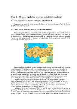 Proiect - Program turistic internațional în Turcia