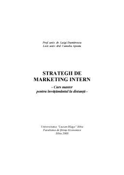 Curs - Strategii de Marketing Intern