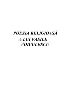 Referat - Poezia Religioasă a lui Vasile Voiculescu