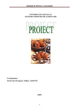 Proiect - Să se proiecteze o secție de prelucrare a produselor în foietaj