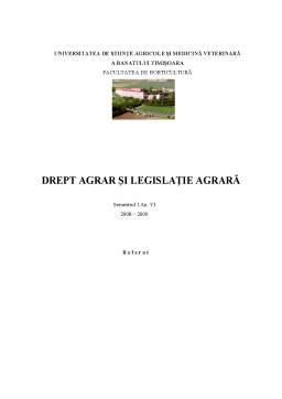 Referat - Sinteza legilor privind proprietățile funciare de după 1989 - prezentare generală, impact social și consecințe
