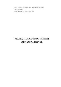 Proiect - Comportament organizațional - Dedeman