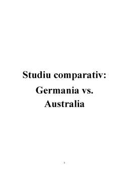 Proiect - Studiu Comparativ - Germania vs Australia
