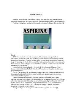 Referat - Sinteza aspirinei