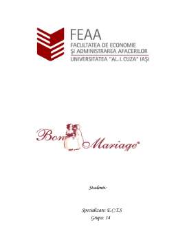 Proiect - Tehnici promoționale - Bon Mariage
