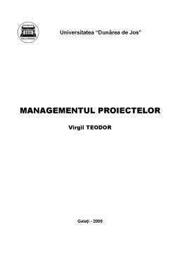 Curs - Managementul Proiectelor