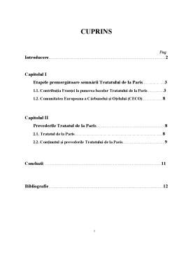 Proiect - Tratatul de la Paris din 1951