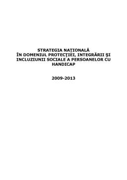 Referat - Strategia națională în domeniul protecției integrării persoanelor cu handicap 2009-2013