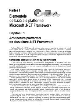 Curs - Arhitectura platformei de dezvoltare Net Framework