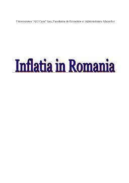Proiect - Inflația în România