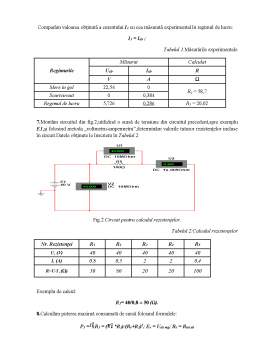 Laborator - Studiul circuitului de curent continuu prin metoda generatorului echivalent
