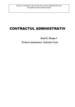 Referat - Contractul Administrativ