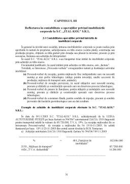 Proiect - Contabilitatea Imobilizarilor Corporale și Analiza Utilizarii Lor la SC ital-kol SRL