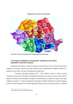 Proiect - Integrarea României în politica de amenajae teritorială și de dezvoltare regională