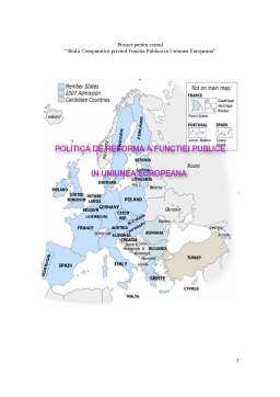 Proiect - Politica de reformă a funcției publice în Uniunea Europeană