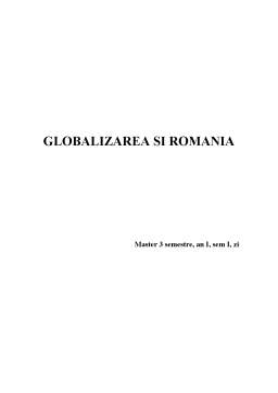 Referat - Globalizarea și România