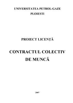 Licență - Contractul Colectic de Munca