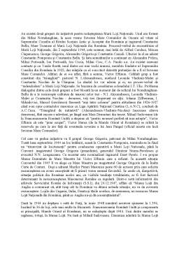 Proiect - Elemente de Istorie a Franc-Masoneriei în România